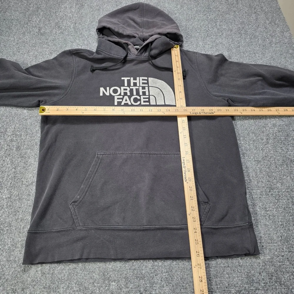 The North Face Mens Hoodie‎ M Medium Black Pullover Sweatshirt Logo Spellout BLK
